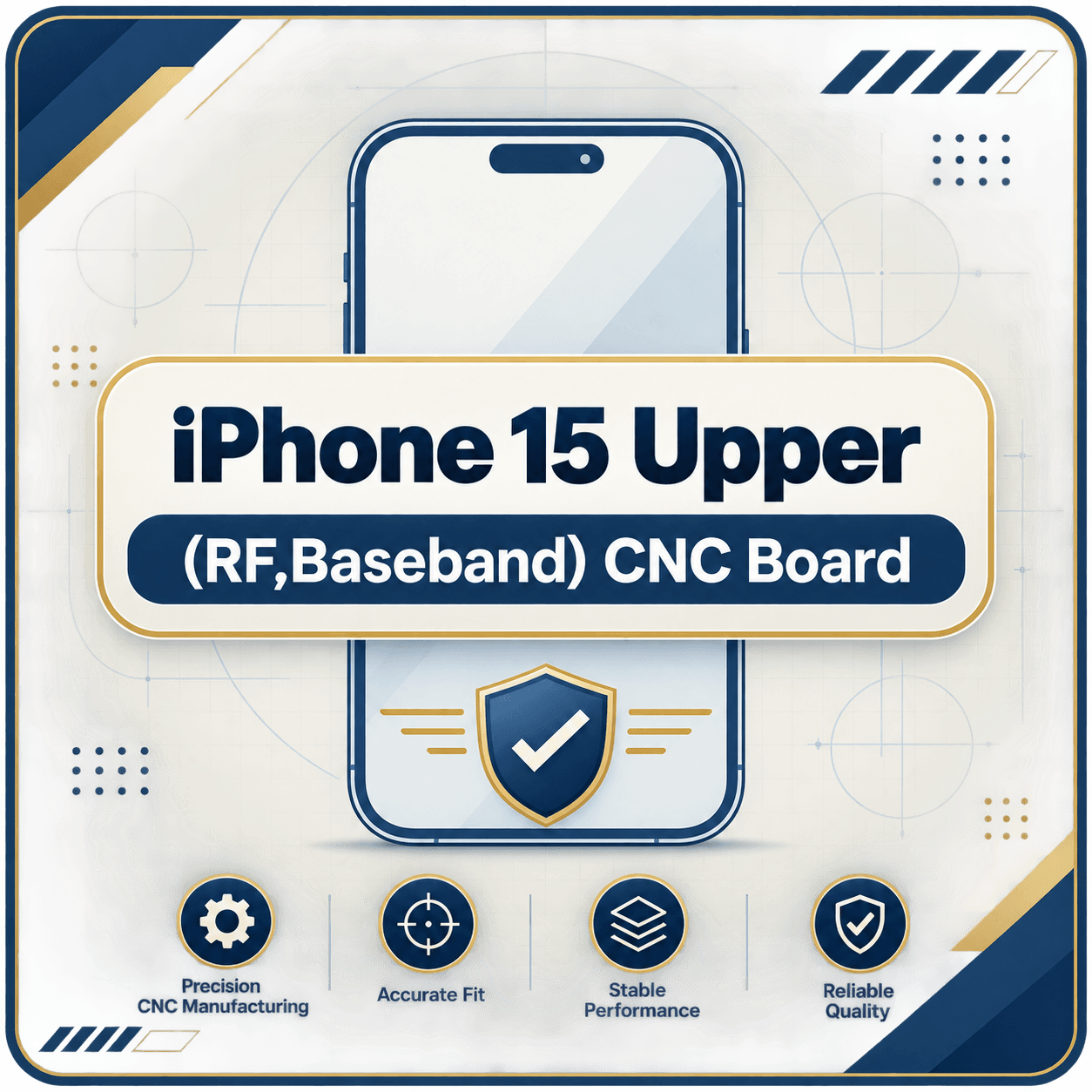 iPhone 15 Upper (RF,Baseband) CNC Board